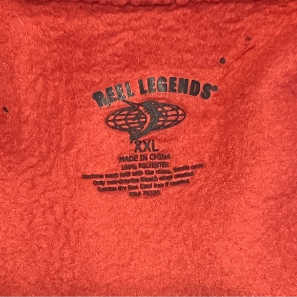 Reel Legends Fleece Vest Men's XXL Maroon Camping Hiking Walking Sweater - Picture 6 of 13